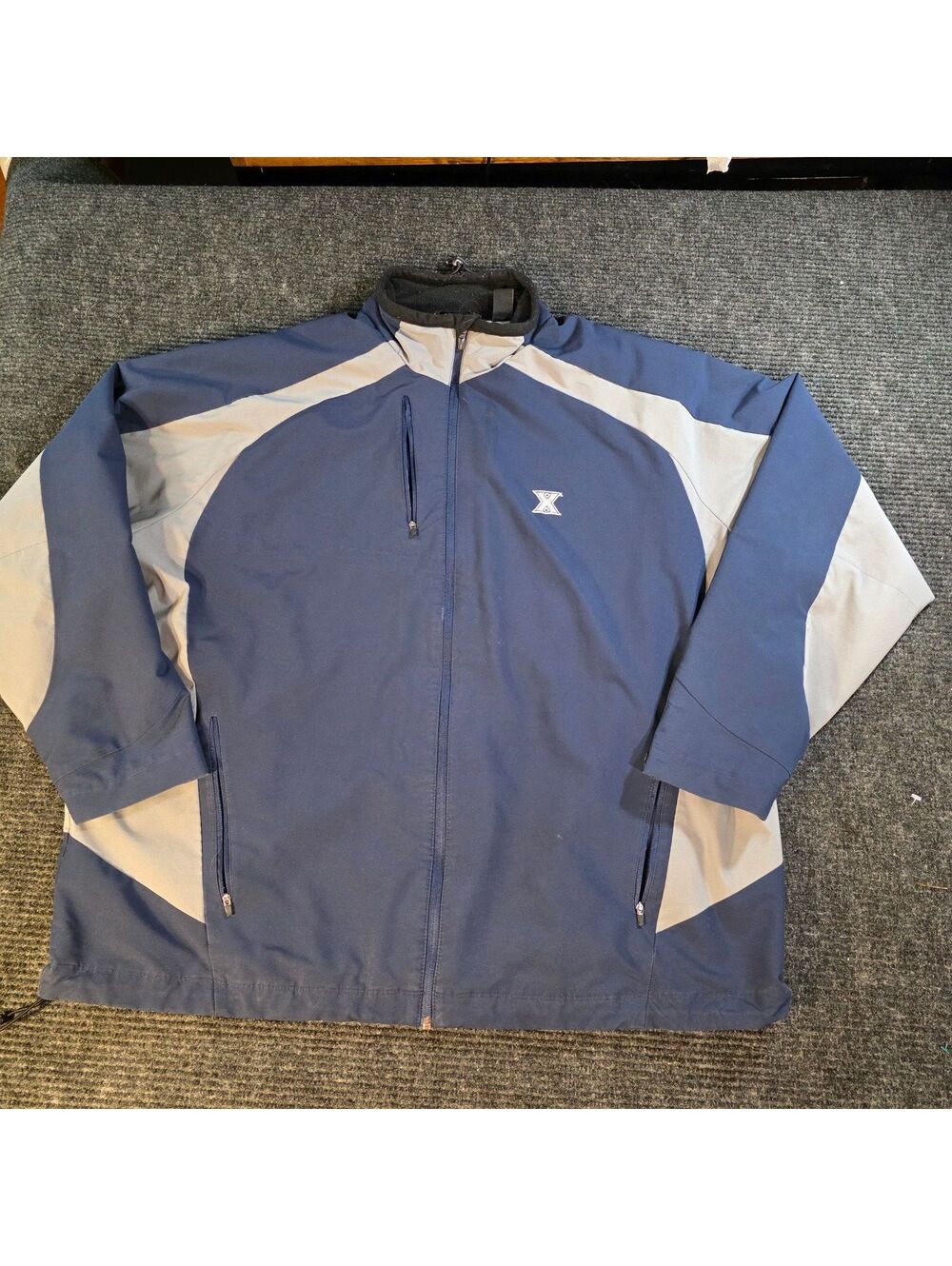 Antigua XAVIER XXL Blue and Gray Windbreaker Jacket